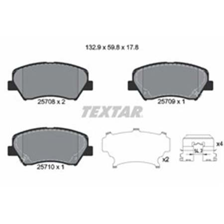 2570801 Brake Pad Set, disc brake TEXTAR