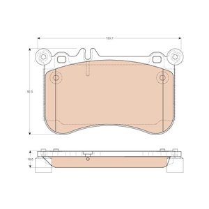 GDB1972 Brake Pad Set, disc brake TRW - Top1autovaruosad