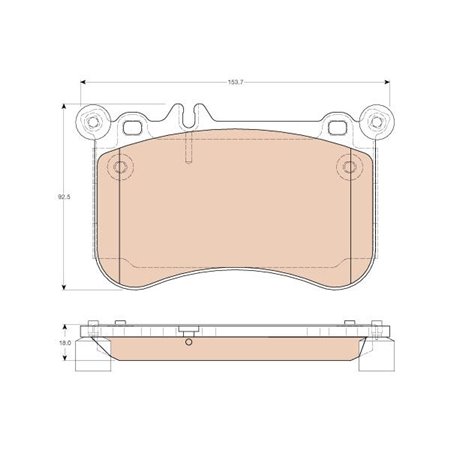 GDB1972 Brake Pad Set, disc brake TRW