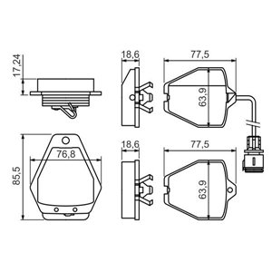 0 986 494 436 Комплект тормозных колодок, дисковый тормоз BOSCH     