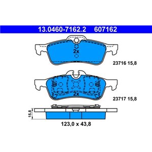 13.0460-7162.2 Brake Pad Set, disc brake ATE - Top1autovaruosad