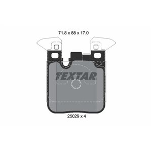 2502902 Комплект тормозных колодок, дисковый тормоз TEXTAR     