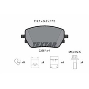 2298701 Jarrupalasarja, levyjarru TEXTAR - Top1autovaruosad