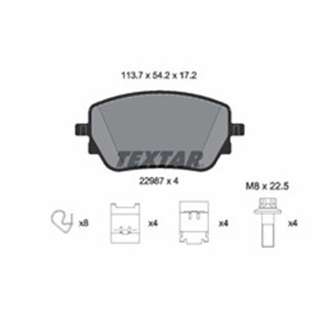 2298701 Brake Pad Set, disc brake TEXTAR