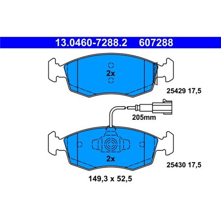 13.0460-7288.2 Brake Pad Set, disc brake ATE