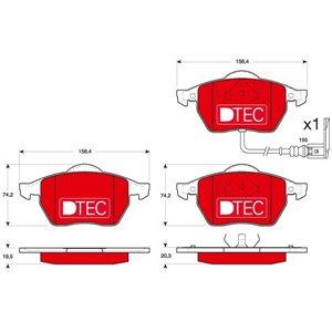 GDB1403DTE Комплект тормозных колодок, дисковый тормоз TRW     
