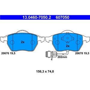 13.0460-7050.2 Brake Pad Set, disc brake ATE - Top1autovaruosad