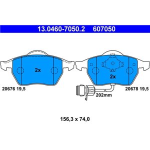 13.0460-7050.2 Jarrupalasarja, levyjarru ATE - Top1autovaruosad