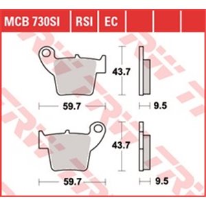 MCB730EC  Brake pads TRW  - Top1autovaruosad