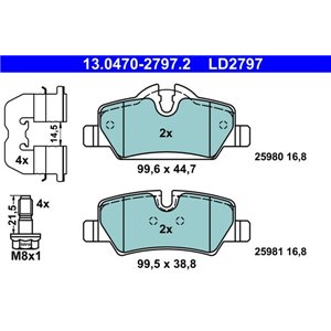 13.0470-2797.2  Brake pads set ATE 