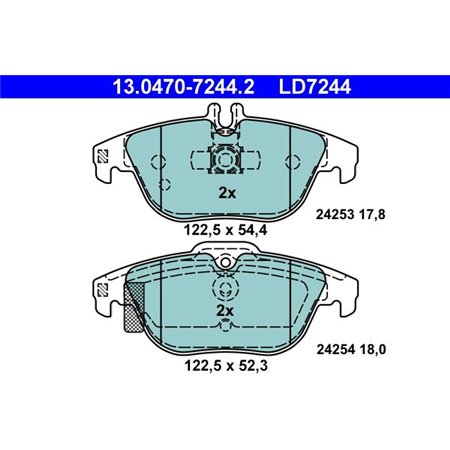 13.0470-7244.2 Brake Pad Set, disc brake ATE