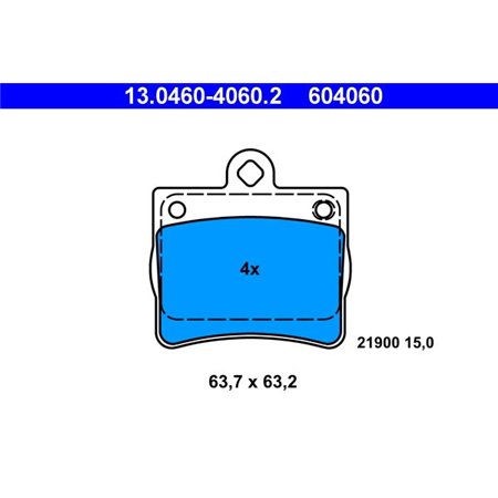 13.0460-4060.2 Brake Pad Set, disc brake ATE