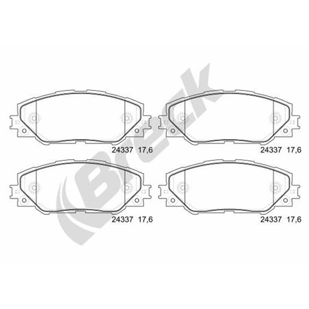 24337 00 701 00 Bromsbeläggssats, skivbroms BRECK