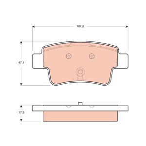 GDB1714 TRW Piduriklotside komplekt, ketaspidur     