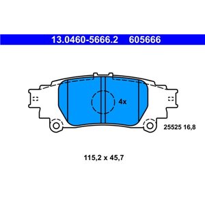 13.0460-5666.2 Brake Pad Set, disc brake ATE - Top1autovaruosad