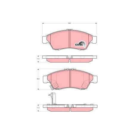 GDB3290 Brake Pad Set, disc brake TRW