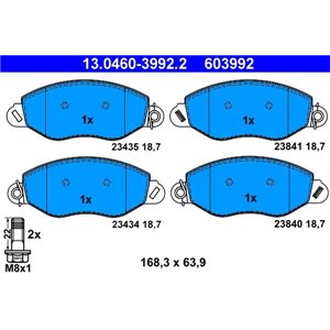 13.0460-3992.2 Комплект тормозных колодок, дисковый тормоз ATE - Top1autovaruosad