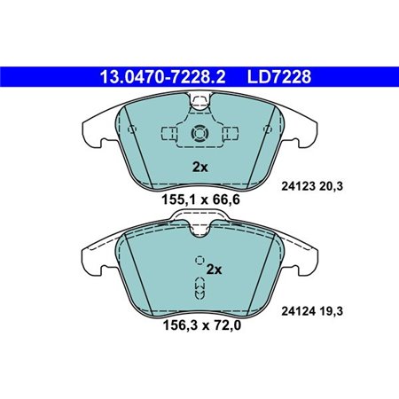 13.0470-7228.2 Brake Pad Set, disc brake ATE