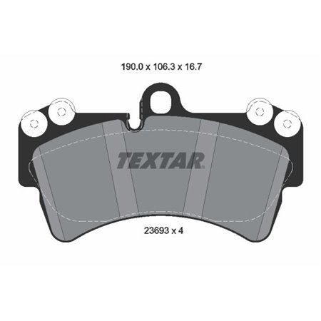 2369302 Комплект тормозных колодок, дисковый тормоз TEXTAR