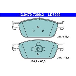 13.0470-7299.2 Jarrupalasarja, levyjarru ATE - Top1autovaruosad