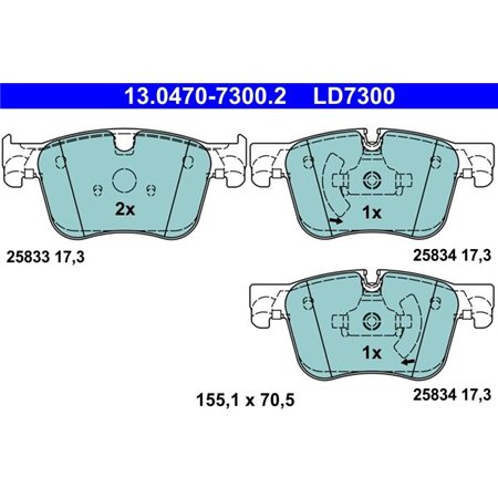 13.0470-7300.2 Jarrupalasarja, levyjarru ATE