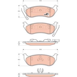 GDB4139 Brake Pad Set, disc brake TRW - Top1autovaruosad