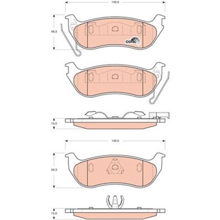 GDB4139 Brake Pad Set, disc brake TRW