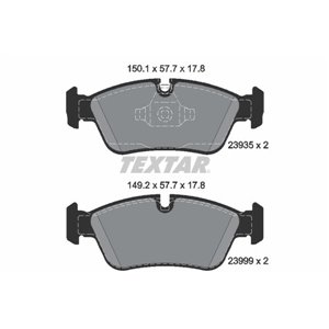 2393501 Комплект тормозных колодок, дисковый тормоз TEXTAR - Top1autovaruosad