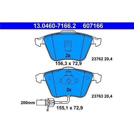 13.0460-7166.2 Brake Pad Set, disc brake ATE