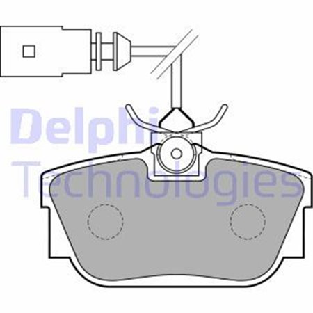 LP1733 Brake Pad Set, disc brake DELPHI