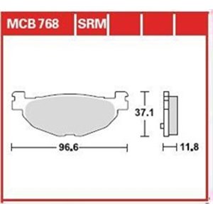MCB768SRM Комплект тормозных колодок, дисковый тормоз TRW     