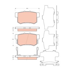 GDB3447 Piduriklotsi komplekt,ketaspidur TRW - Top1autovaruosad