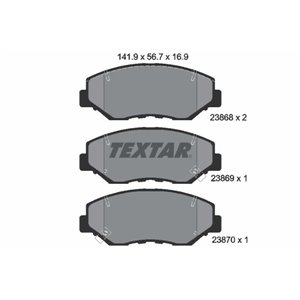 2386801 Комплект тормозных колодок, дисковый тормоз TEXTAR     