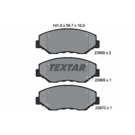 2386801 Brake Pad Set, disc brake TEXTAR
