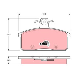 GDB3202 Piduriklotsi komplekt,ketaspidur TRW - Top1autovaruosad