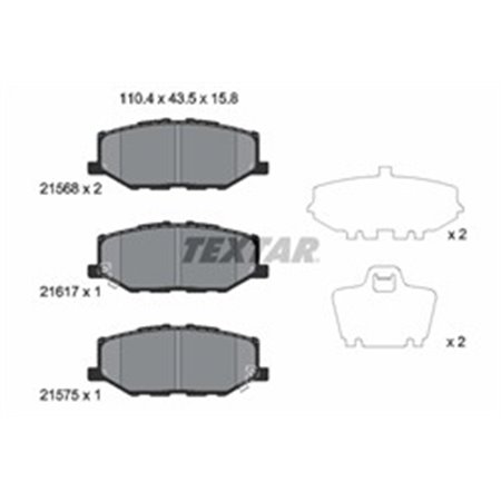 2156801 Brake Pad Set, disc brake TEXTAR