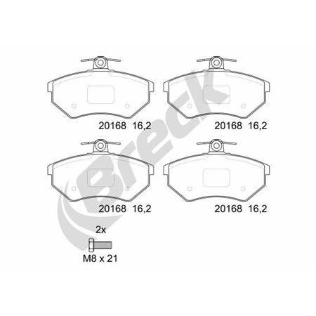 20168 00 701 00 Brake Pad Set, disc brake BRECK