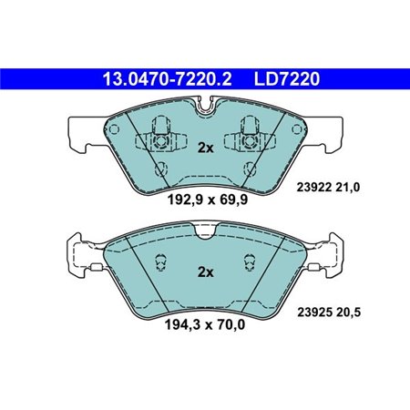 13.0470-7220.2 Jarrupalasarja, levyjarru ATE