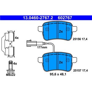 13.0460-2767.2 Jarrupalasarja, levyjarru ATE - Top1autovaruosad