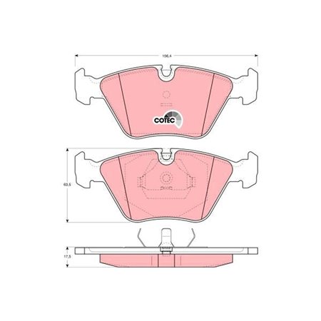 GDB1064 Brake Pad Set, disc brake TRW