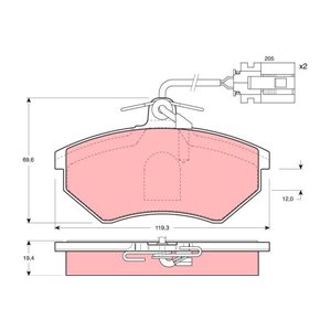 GDB1057  Brake pads set TRW 