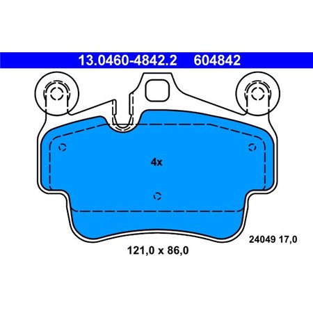 13.0460-4842.2 Brake Pad Set, disc brake ATE