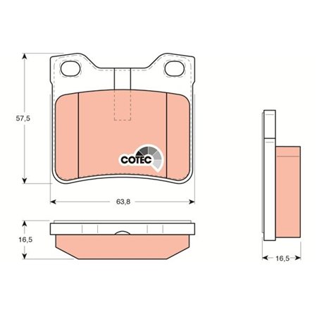 GDB1276 Комплект тормозных колодок, дисковый тормоз TRW