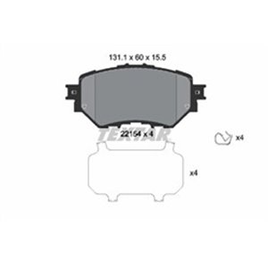 2215401 TEXTAR Piduriklotside komplekt, ketaspidur     