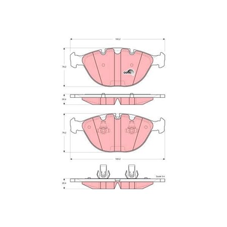 GDB1529 Brake Pad Set, disc brake TRW