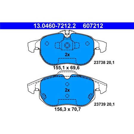 13.0460-7212.2 Brake Pad Set, disc brake ATE