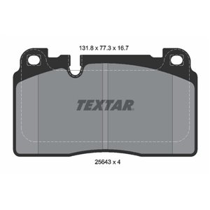 2564305 Комплект тормозных колодок, дисковый тормоз TEXTAR     