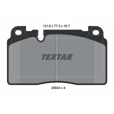 2564305 Комплект тормозных колодок, дисковый тормоз TEXTAR