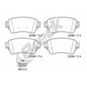 22588 00 703 00 BRECK Piduriklotside komplekt, ketaspidur     