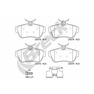 24578 00 702 00 Brake Pad Set, disc brake BRECK - Top1autovaruosad